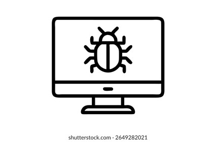 Representación simbólica de un error en la pantalla de la computadora  