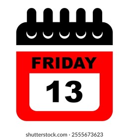 Symbolic representation of Friday the 13th as a day of superstition and folklore often feared by many.