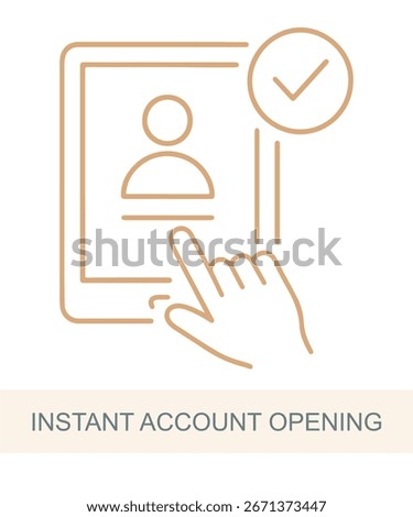 A symbolic representation of one-click setup of savings accounts. in modern finance and economic visualization scenarios.
