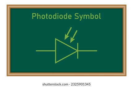 Symbolic representation of photodiode symbol. Physics resources for teachers and students.