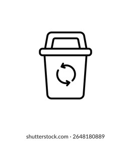 Representación Simbólica De Una Papelera De Reciclaje Con Una Flecha Circular