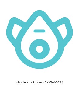 icono de vector de máscara segura simbólica