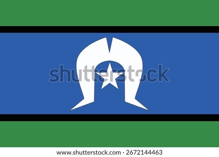 Symbolic Torres Strait Islander flag for representation