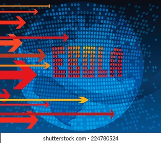 Imagen simbólica vectorial del contagio del virus del ébola