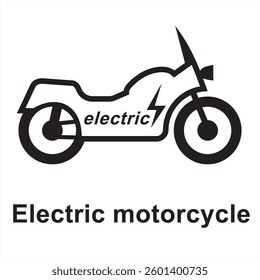 Symbolic vector image of an electric motorcycle