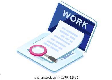 Symbolic working at home, freelancer symbol. Programmer house workplace freelance flexible remote working on the couch at home sign. Vector illustration. Freelancer watching outsource work on the sofa