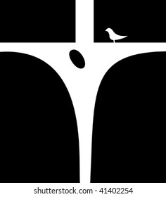Symbolical image of crucifixion