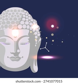Symbolism of Features in the Buddha Face - Stock Illustration as EPS 10 File