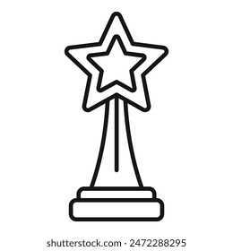 Symbolizing excellence and achievement, this trophy is ready to be handed out at an awards show or ceremony