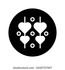 Symbolizing love and connection a minimalistic hearts illustration conveying romance in a contemporary style design element