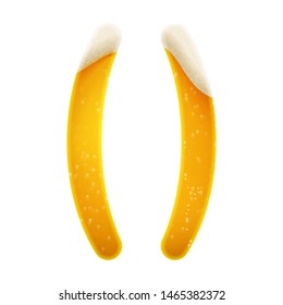 The symbols for alphabet in the form of lemonade or beer. Part 3. Vector illustration on white background