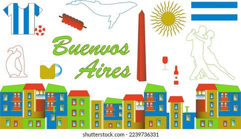 Symbols of Argentina and Buenos Ares