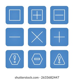 Symbols and arrows icon. Vector icon illustration