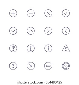 Symbols and arrows icons