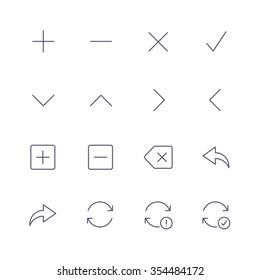 Symbols and arrows icons