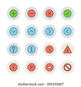 Symbols and arrows icons