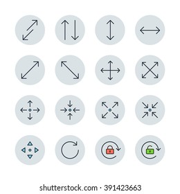 Symbols and arrows icons