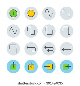 Symbols and arrows icons