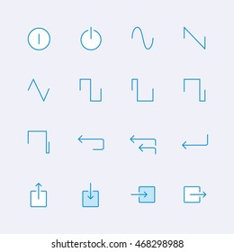 Symbols and arrows icons