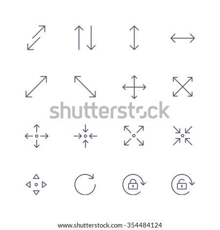 Symbols and arrows icons