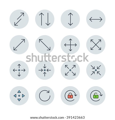 Symbols and arrows icons