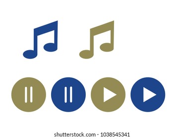 symbols of audio or video player 