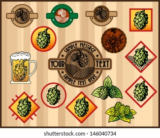 Symbols, badges and icons related to beer