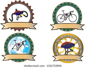 symbols bicycle crown handlebar helmet