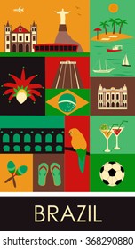 Symbols of Brazil. Vector