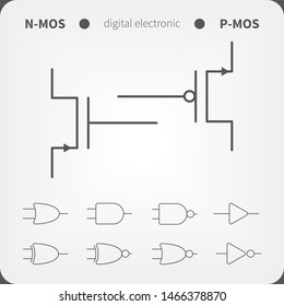 Symbols Building Blocks Logic Gates Nmos Stock Vector (Royalty Free ...