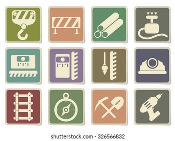 Symbols Building Equipment Stock Vector (Royalty Free) 326566832 ...