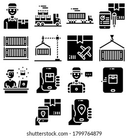 symbols of business vector icons set