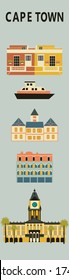 Symbols of Cape town. Vector