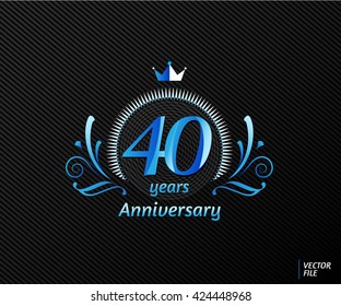 Symbols celebrating anniversary with concept of luxury. Vector file