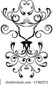 Symbols composed of interlocking lines in different ways