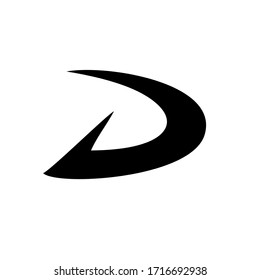 símbolos D negro simple vector de diseño