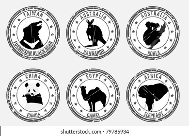 Symbols of different animals