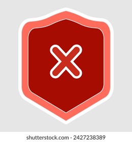 Symbols Disapproved and Rejected checkmark isolated on white background