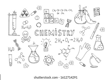 Similar Images, Stock Photos & Vectors of Science education doodle set ...