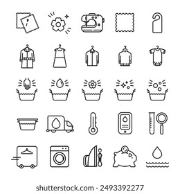 symbols for dry cleaning, laundry, laundry treatment, clothes cleaning, dyeing, ironing, sewing, maintenance, alteration, ecological. household linen, clothing.