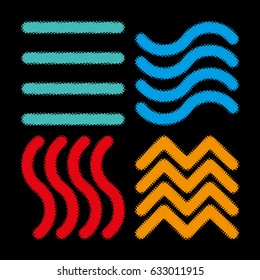 Symbols Earth, fire, air, water