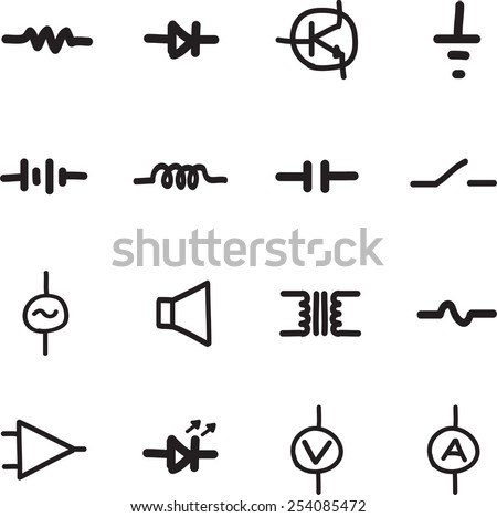 Symbols of electronic components