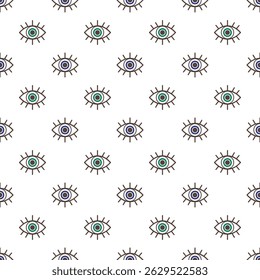 Symbols eyes seamless vector pattern