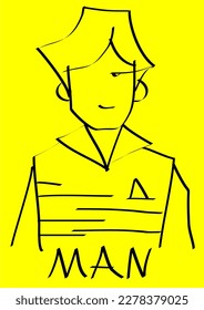 symbols, figures, men, using lines to create images, used in graphics