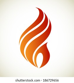 Symbols fire on white background vector
