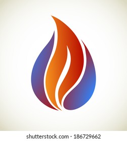 Symbols fire on white background vector