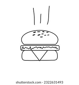 Symbols food icon food vector drawn by hand