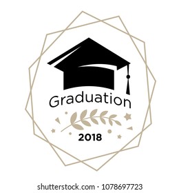 Symbols of graduation. Logo for graduation 