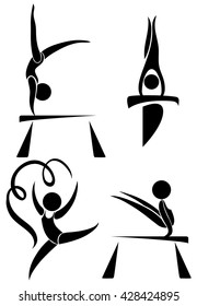 symbols for gymnastics illustration