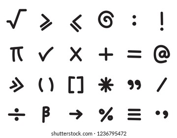 symbols hand drawn vector